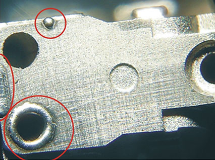 <a href='http://www.wztlsy.com/product/3.htm' class='text_a'>模具激光焊機(jī)</a>修復(fù)模具效果